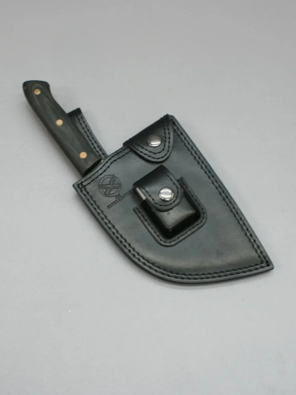 The CavemanStyle Chef Meat Cleaver Leather Sheath Sharpening Stone Caveman Style